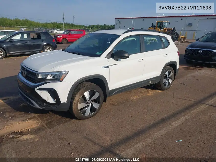 2024 Volkswagen Taos Trendline VIN: 3VVGX7B22RM121898 Lot: 12649796