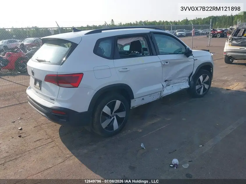 2024 Volkswagen Taos Trendline VIN: 3VVGX7B22RM121898 Lot: 12649796