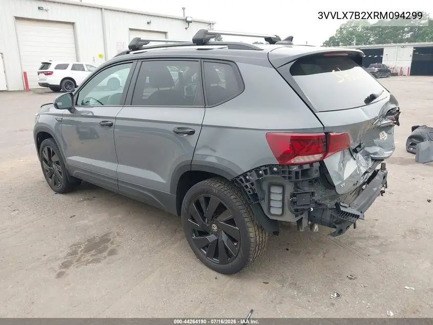 2024 Volkswagen Taos 1.5T Se Black VIN: 3VVLX7B2XRM094299 Lot: 44264190