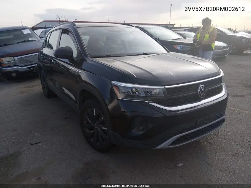 2024 Volkswagen Taos 1.5T S VIN: 3VV5X7B20RM002612 Lot: 44744199