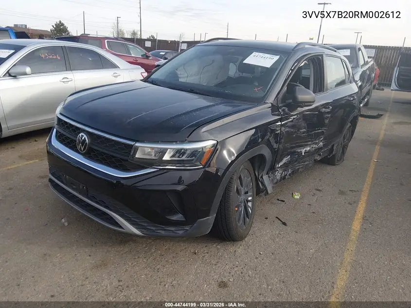 2024 Volkswagen Taos 1.5T S VIN: 3VV5X7B20RM002612 Lot: 44744199