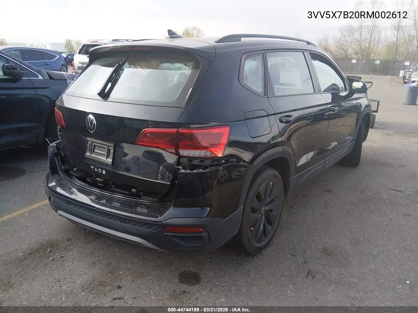 2024 Volkswagen Taos 1.5T S VIN: 3VV5X7B20RM002612 Lot: 44744199