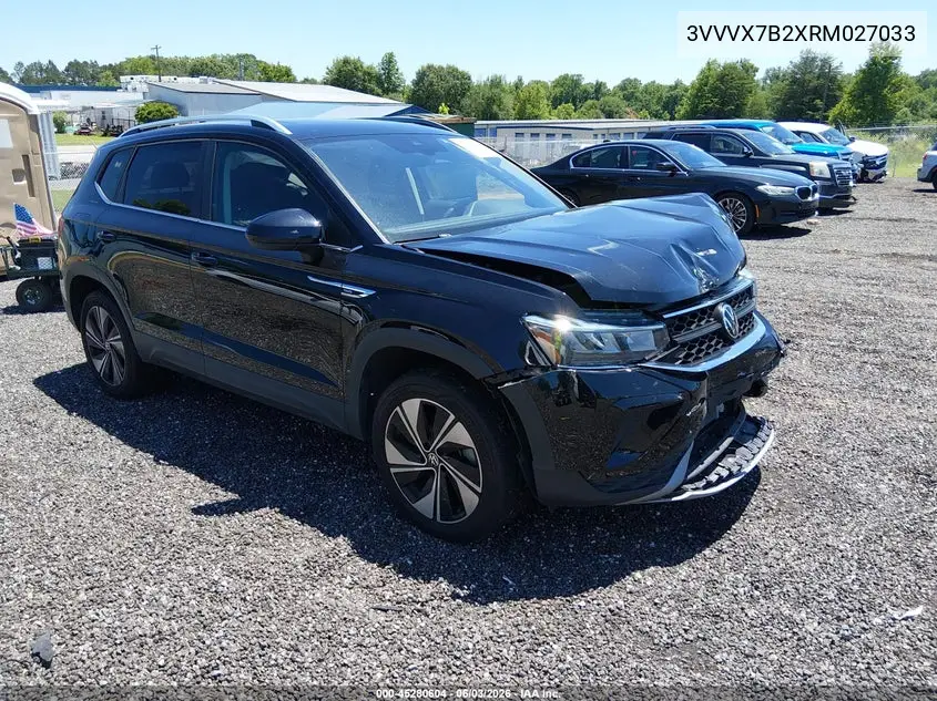 2024 Volkswagen Taos 1.5T Se VIN: 3VVVX7B2XRM027033 Lot: 45280604