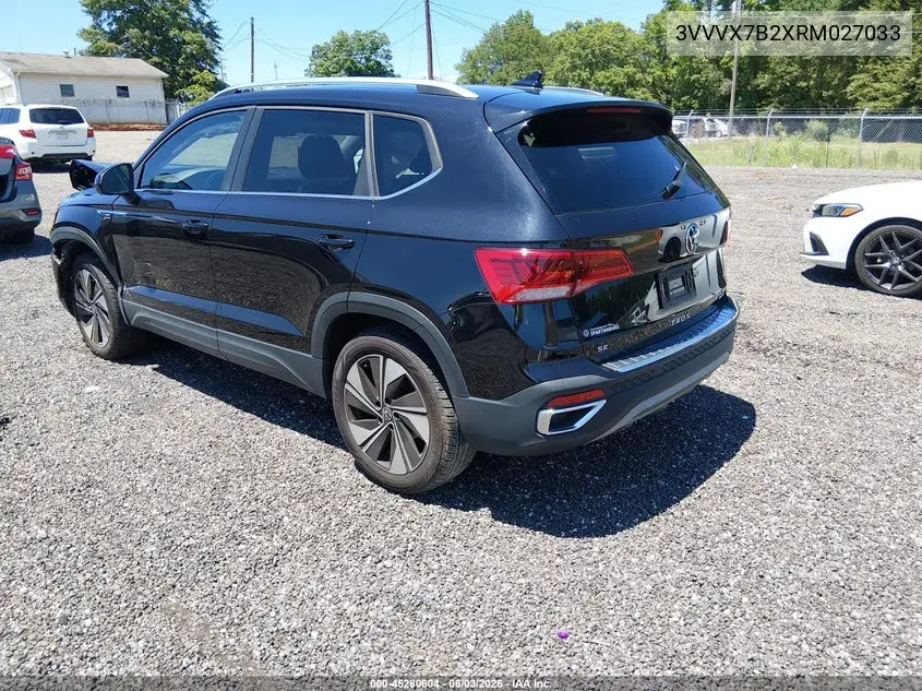 2024 Volkswagen Taos 1.5T Se VIN: 3VVVX7B2XRM027033 Lot: 45280604