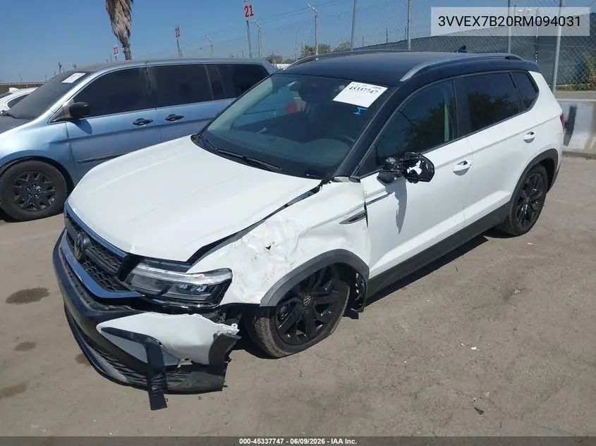 2024 Volkswagen Taos 1.5T Se VIN: 3VVEX7B20RM094031 Lot: 45337747