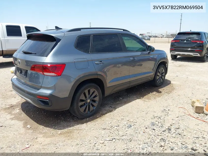 2024 Volkswagen Taos 1.5T S VIN: 3VV5X7B22RM069504 Lot: 45346076