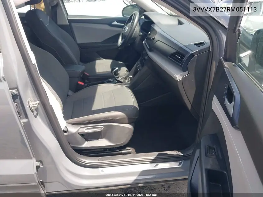 2024 Volkswagen Taos 1.5T Se VIN: 3VVVX7B27RM051113 Lot: 45359175
