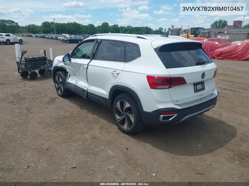 2024 Volkswagen Taos 1.5T Se VIN: 3VVVX7B2XRM010457 Lot: 45388858