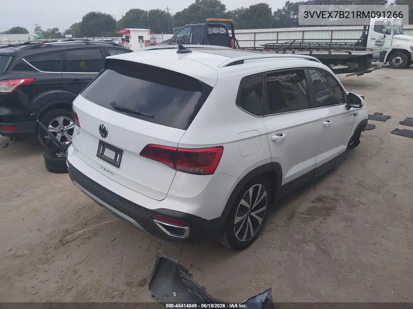 2024 Volkswagen Taos 1.5T Se VIN: 3VVEX7B21RM091266 Lot: 45414049