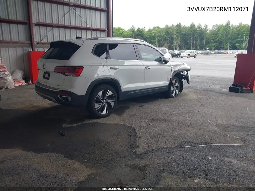 2024 Volkswagen Taos 1.5T Se VIN: 3VVUX7B20RM112071 Lot: 45436707