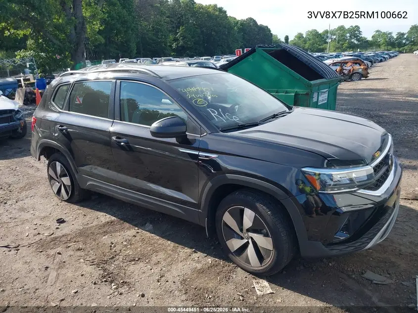 2024 Volkswagen Taos 1.5T S VIN: 3VV8X7B25RM100662 Lot: 45449451