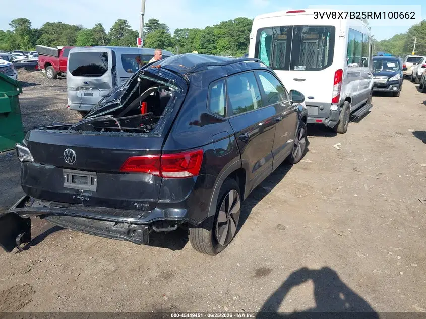 2024 Volkswagen Taos 1.5T S VIN: 3VV8X7B25RM100662 Lot: 45449451