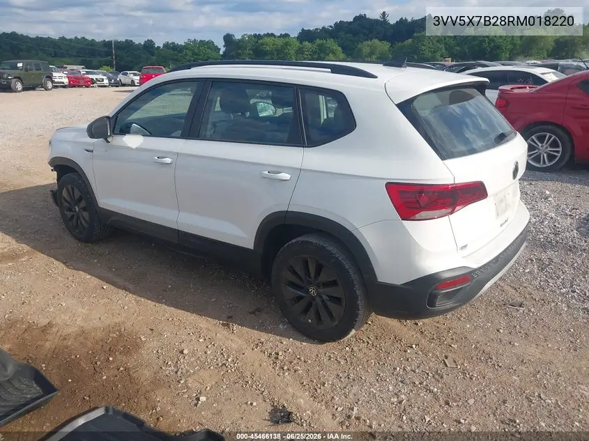2024 Volkswagen Taos 1.5T S VIN: 3VV5X7B28RM018220 Lot: 45466138