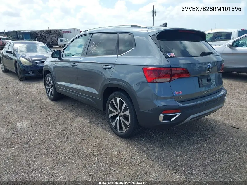 2024 Volkswagen Taos 1.5T Se VIN: 3VVEX7B28RM101596 Lot: 45471616