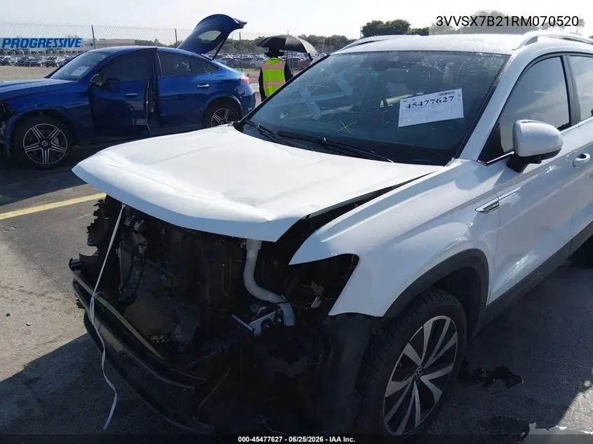 2024 Volkswagen Taos 1.5T Se VIN: 3VVSX7B21RM070520 Lot: 45477627