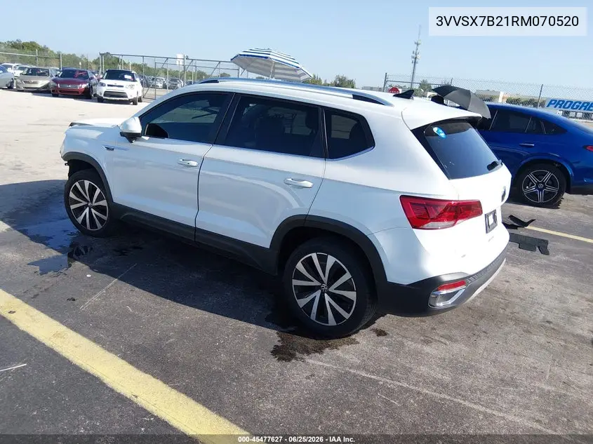 2024 Volkswagen Taos 1.5T Se VIN: 3VVSX7B21RM070520 Lot: 45477627