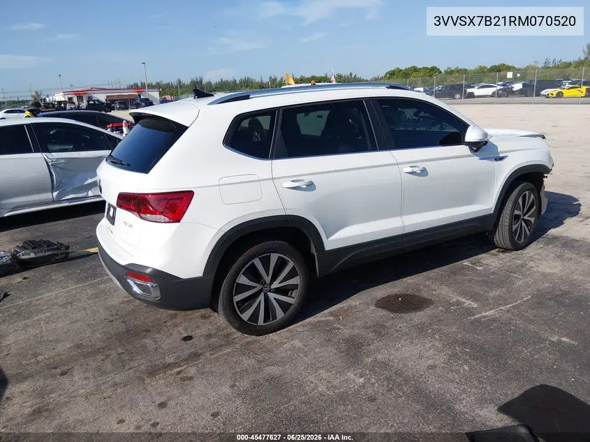 2024 Volkswagen Taos 1.5T Se VIN: 3VVSX7B21RM070520 Lot: 45477627
