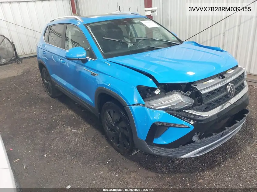 2024 Volkswagen Taos 1.5T Se VIN: 3VVVX7B28RM039455 Lot: 45488089