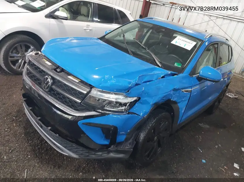 2024 Volkswagen Taos 1.5T Se VIN: 3VVVX7B28RM039455 Lot: 45488089