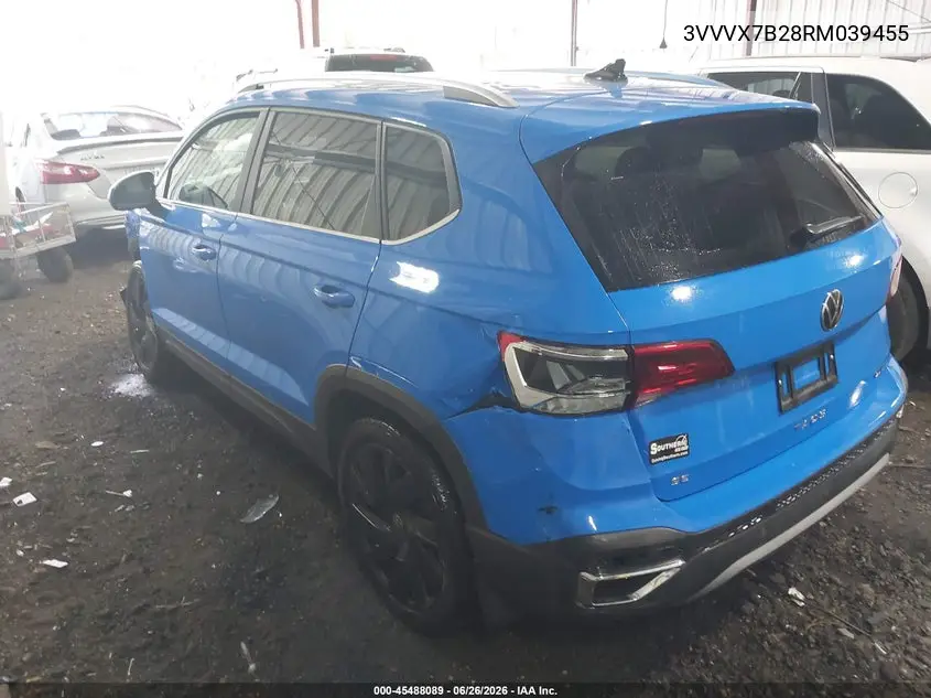 2024 Volkswagen Taos 1.5T Se VIN: 3VVVX7B28RM039455 Lot: 45488089