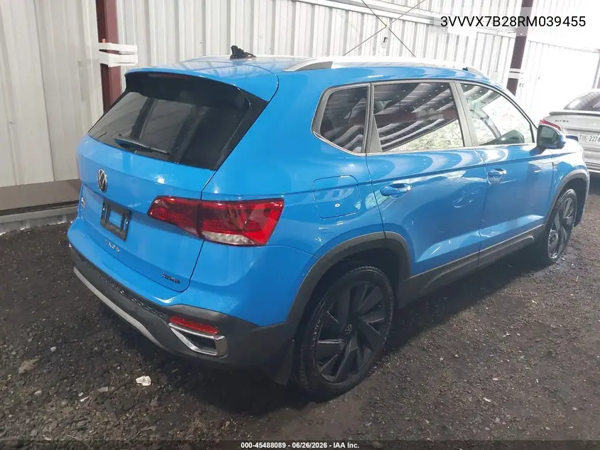 2024 Volkswagen Taos 1.5T Se VIN: 3VVVX7B28RM039455 Lot: 45488089