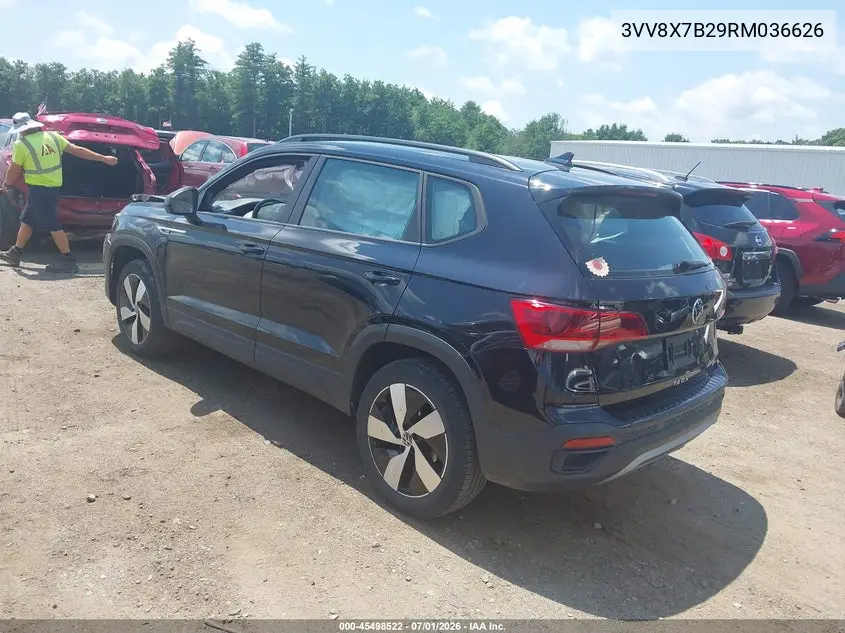 2024 Volkswagen Taos 1.5T S VIN: 3VV8X7B29RM036626 Lot: 45498522