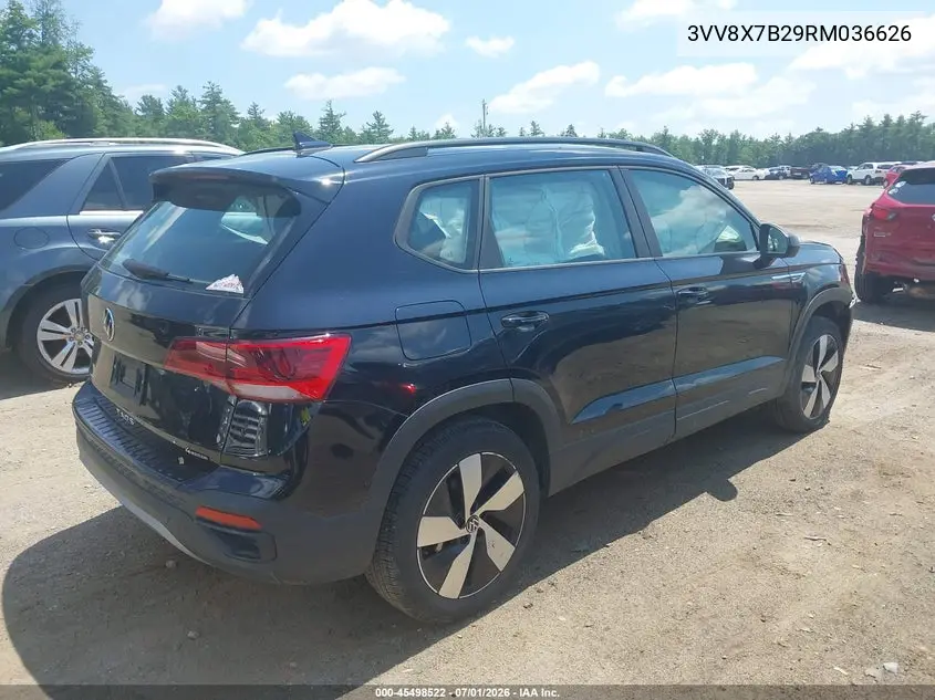 2024 Volkswagen Taos 1.5T S VIN: 3VV8X7B29RM036626 Lot: 45498522