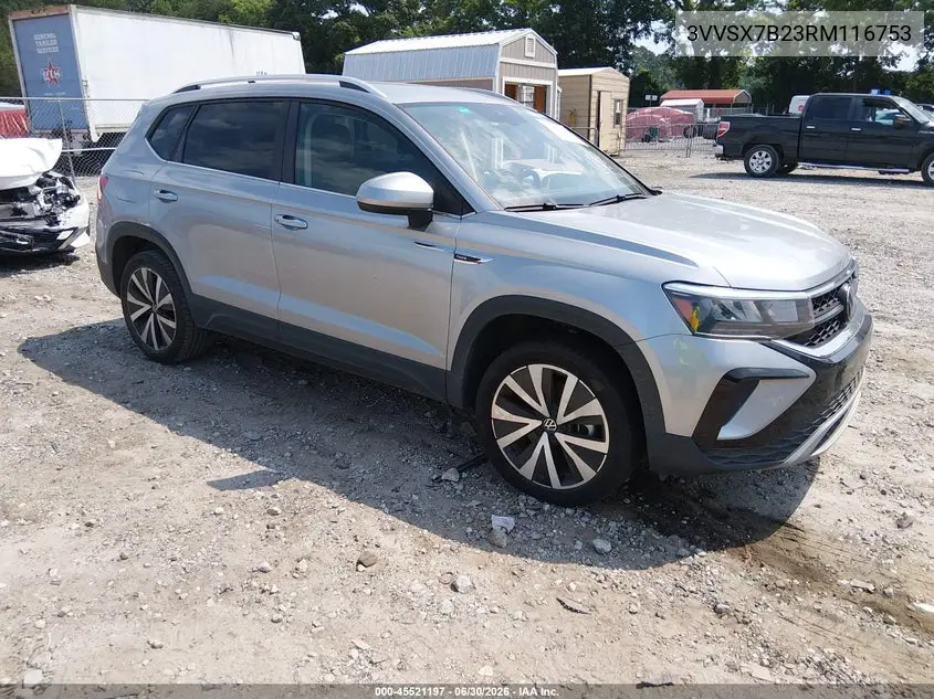 2024 Volkswagen Taos 1.5T Se VIN: 3VVSX7B23RM116753 Lot: 45521197