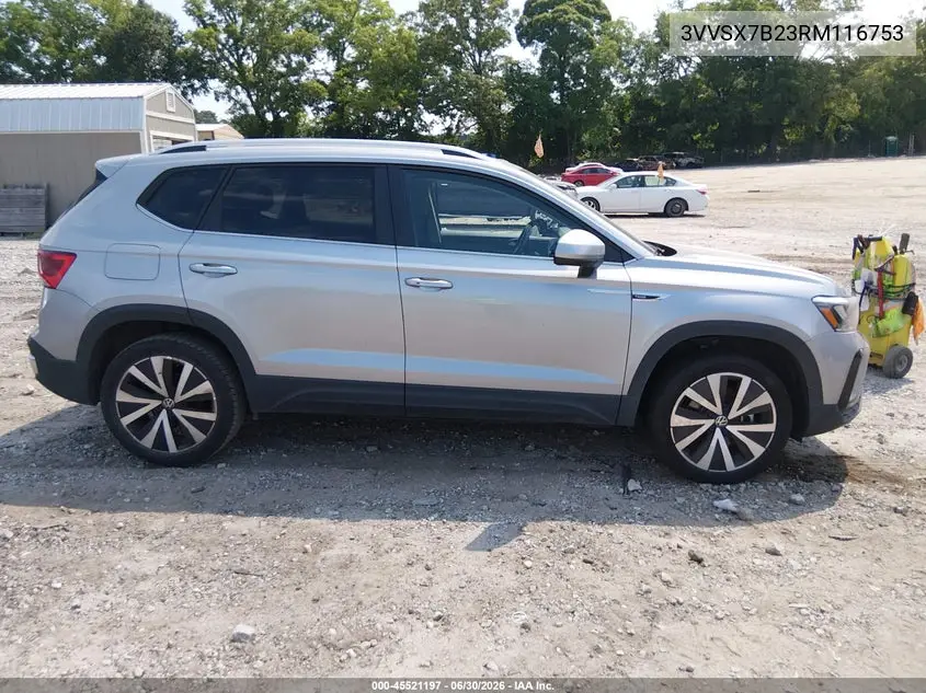 2024 Volkswagen Taos 1.5T Se VIN: 3VVSX7B23RM116753 Lot: 45521197