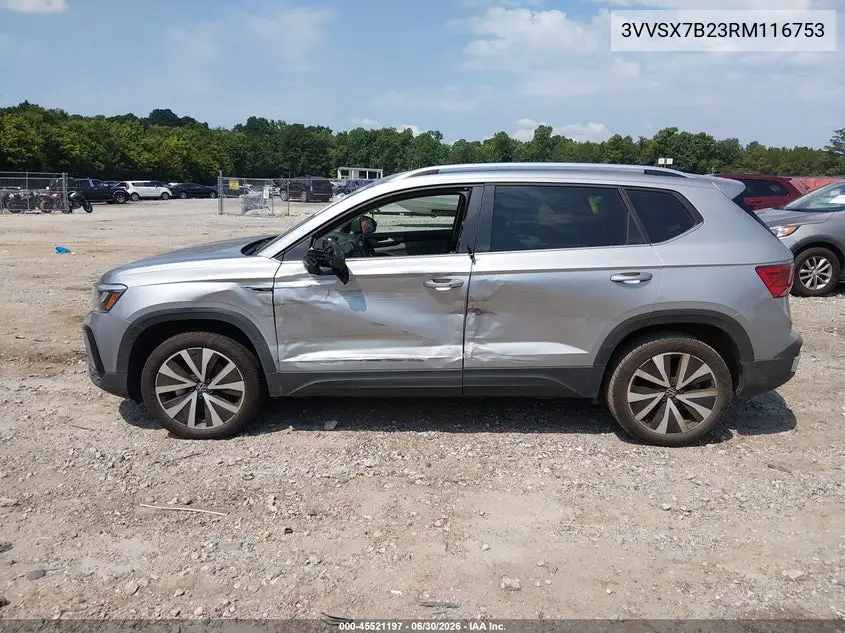2024 Volkswagen Taos 1.5T Se VIN: 3VVSX7B23RM116753 Lot: 45521197
