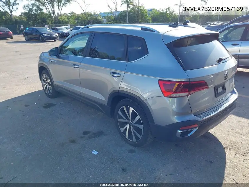 2024 Volkswagen Taos 1.5T Se VIN: 3VVEX7B20RM057139 Lot: 45525300