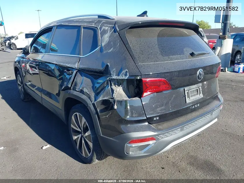 2024 Volkswagen Taos 1.5T Se VIN: 3VVEX7B29RM051582 Lot: 45544028