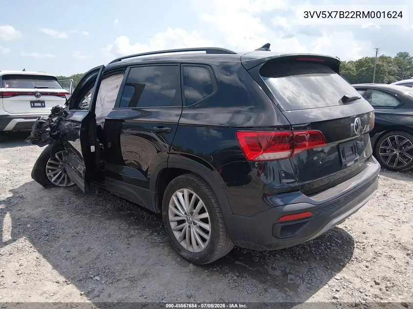 2024 Volkswagen Taos 1.5T S VIN: 3VV5X7B22RM001624 Lot: 45567684