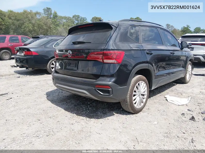 2024 Volkswagen Taos 1.5T S VIN: 3VV5X7B22RM001624 Lot: 45567684