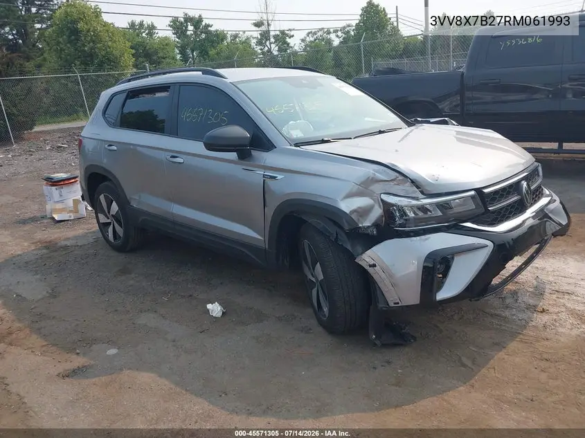 2024 Volkswagen Taos 1.5T S VIN: 3VV8X7B27RM061993 Lot: 45571305