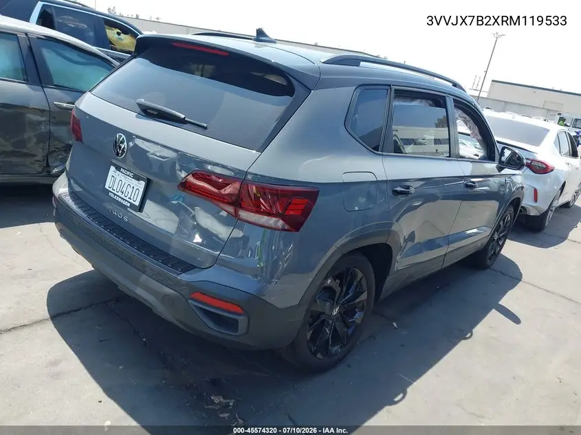 2024 Volkswagen Taos 1.5T Se Black VIN: 3VVJX7B2XRM119533 Lot: 45574320