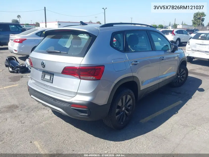 2024 Volkswagen Taos 1.5T S VIN: 3VV5X7B26RM121037 Lot: 45585619