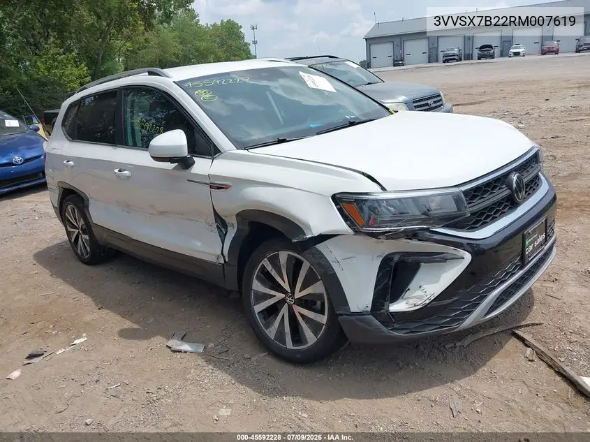 2024 Volkswagen Taos 1.5T Se VIN: 3VVSX7B22RM007619 Lot: 45592228