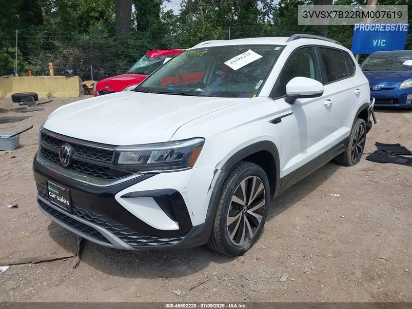 2024 Volkswagen Taos 1.5T Se VIN: 3VVSX7B22RM007619 Lot: 45592228