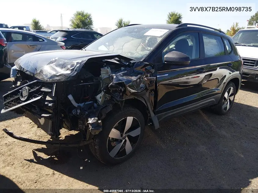 2024 Volkswagen Taos 1.5T S VIN: 3VV8X7B25RM098735 Lot: 45597365