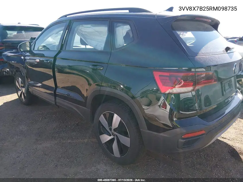 2024 Volkswagen Taos 1.5T S VIN: 3VV8X7B25RM098735 Lot: 45597365