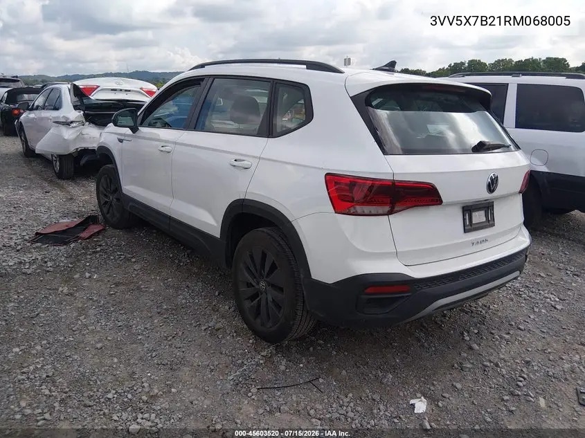 2024 Volkswagen Taos 1.5T S VIN: 3VV5X7B21RM068005 Lot: 45603520