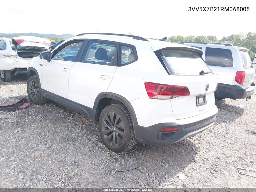 2024 Volkswagen Taos 1.5T S VIN: 3VV5X7B21RM068005 Lot: 45603520