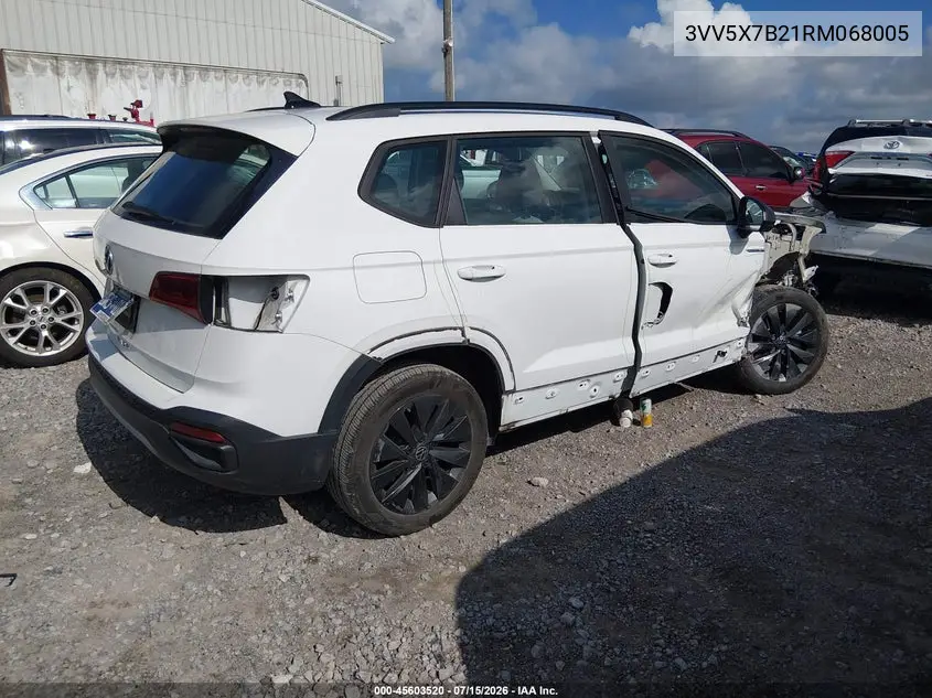 2024 Volkswagen Taos 1.5T S VIN: 3VV5X7B21RM068005 Lot: 45603520