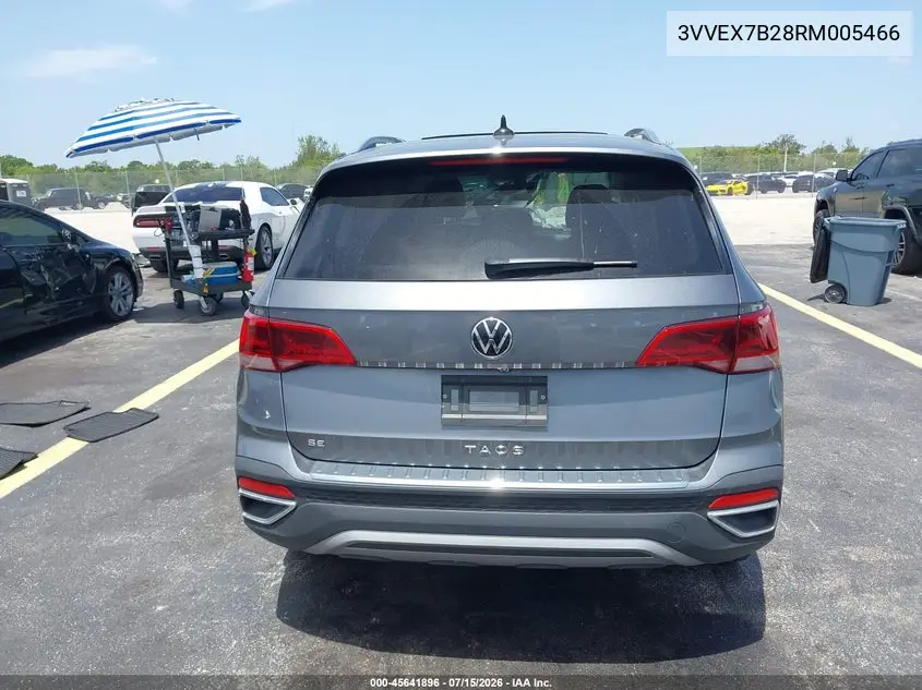2024 Volkswagen Taos 1.5T Se VIN: 3VVEX7B28RM005466 Lot: 45641896