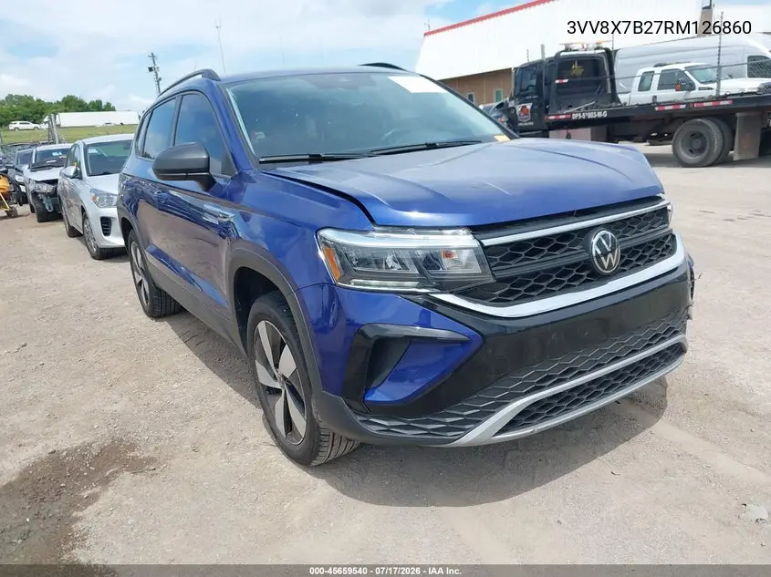 2024 Volkswagen Taos 1.5T S VIN: 3VV8X7B27RM126860 Lot: 45659540