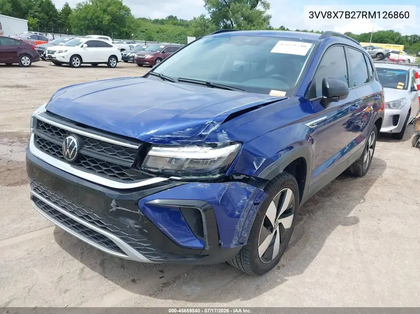 2024 Volkswagen Taos 1.5T S VIN: 3VV8X7B27RM126860 Lot: 45659540
