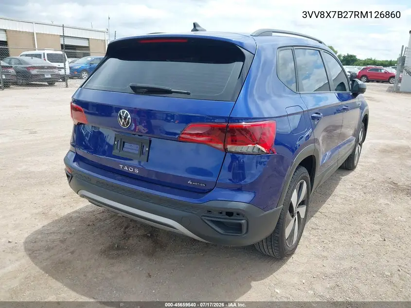 2024 Volkswagen Taos 1.5T S VIN: 3VV8X7B27RM126860 Lot: 45659540