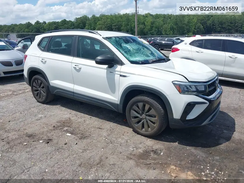 2024 Volkswagen Taos 1.5T S VIN: 3VV5X7B22RM061659 Lot: 45685624