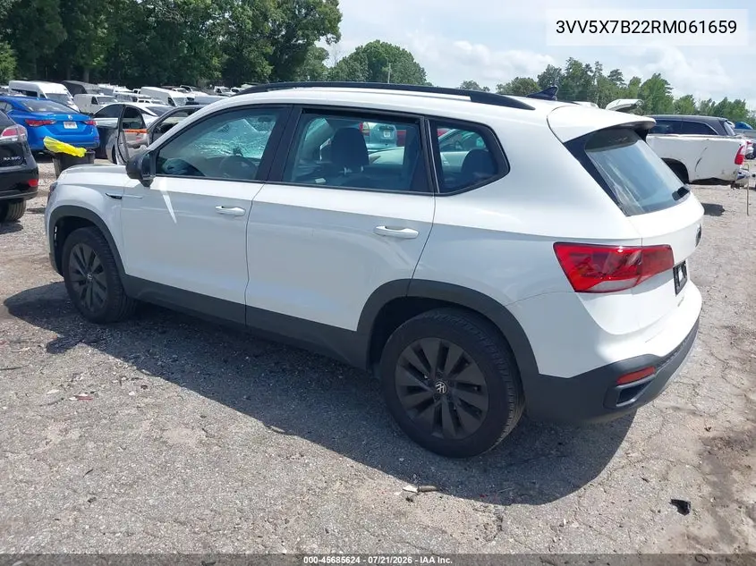 2024 Volkswagen Taos 1.5T S VIN: 3VV5X7B22RM061659 Lot: 45685624